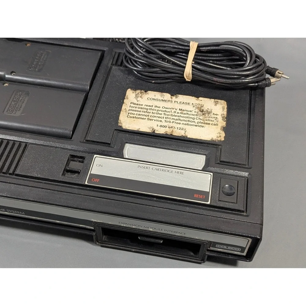 Vintage ColecoVision Video Game System Console 2 Controllers Power Supply Parts